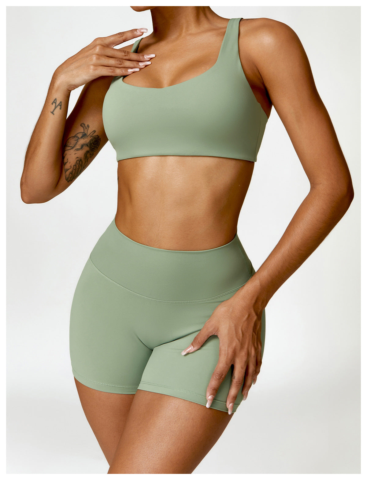 FOCUS Set Verde Olivo Bra + Short