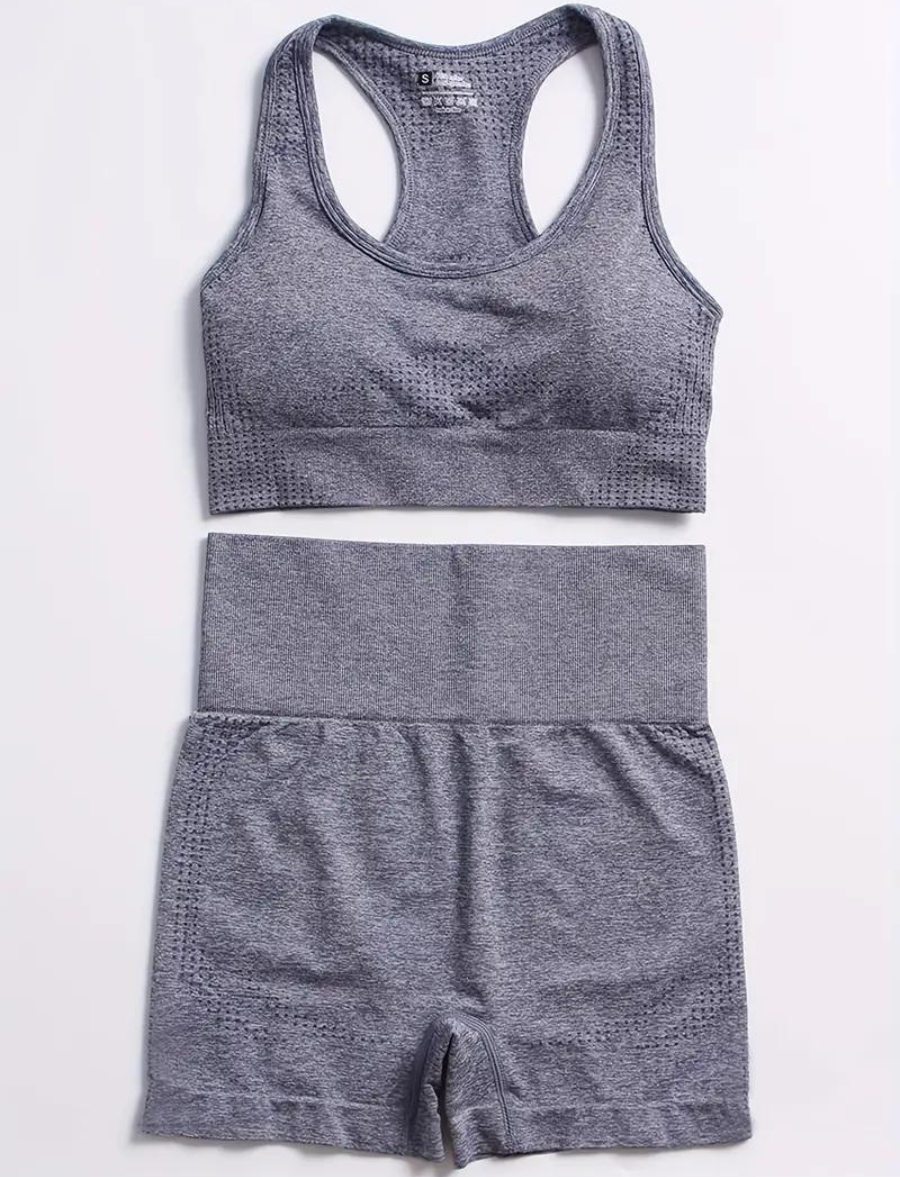 AURA Set Gris - Bra + Short