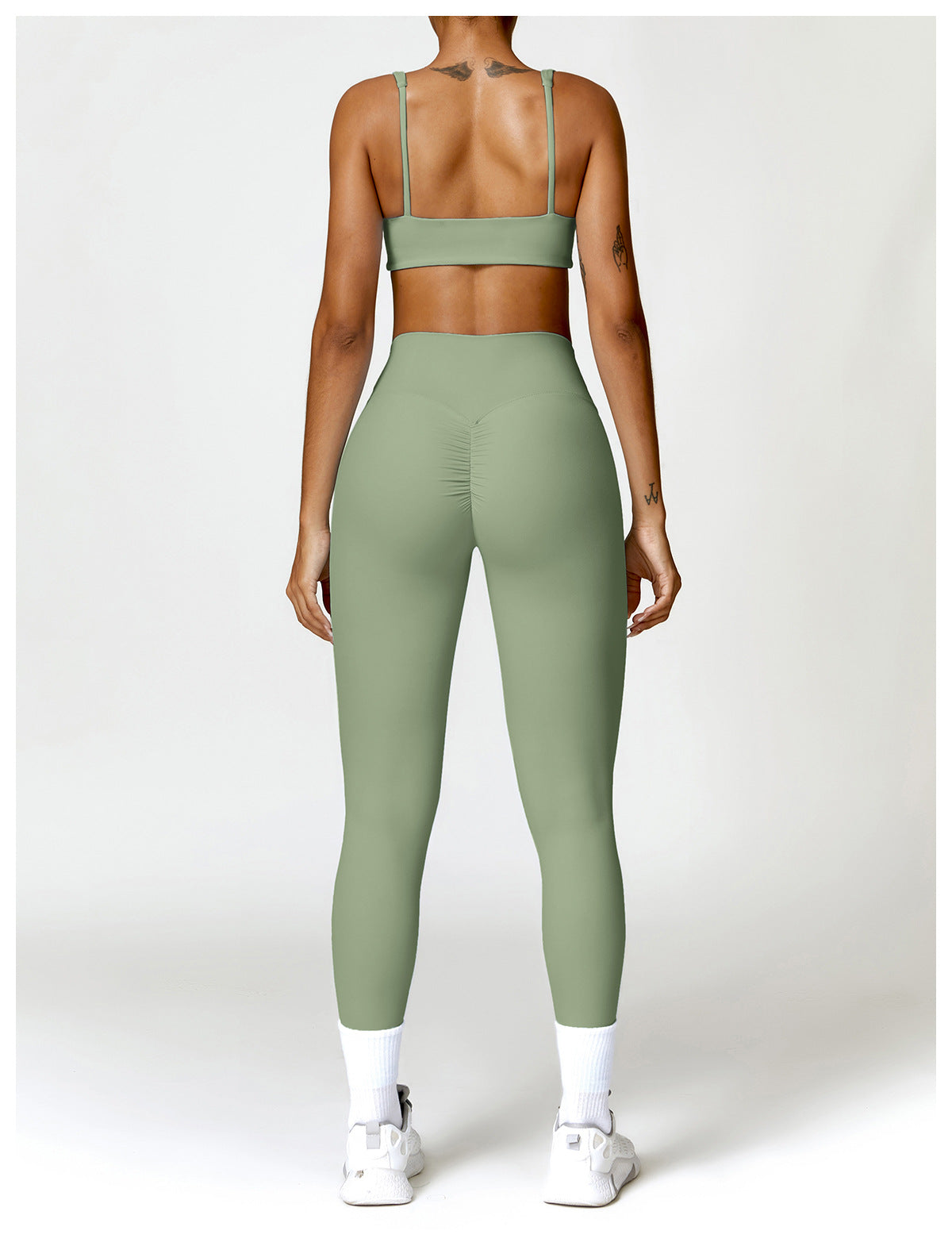 FOCUS Set Verde Olivo Top + Leggins