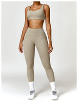 FOCUS Set Beige Top + Leggins