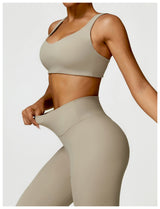 FOCUS Set Beige Top + Leggins