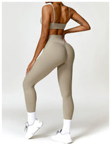FOCUS Set Beige Top + Leggins